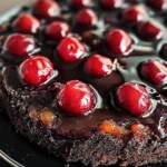 Chocolate Cherry Upside Down Cake