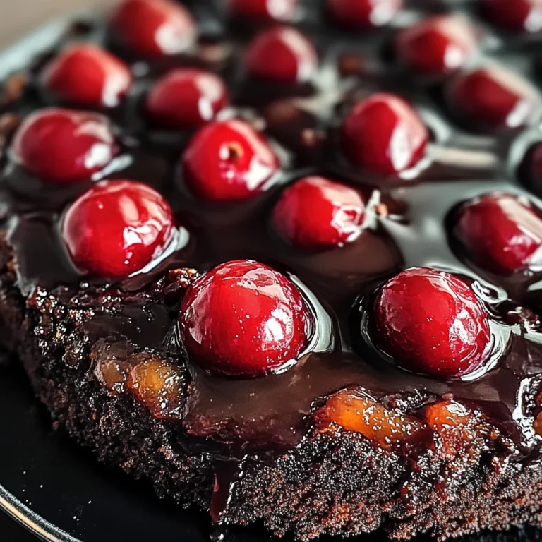 Chocolate Cherry Upside Down Cake