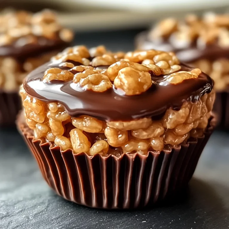 Chocolate Peanut Butter Rice Krispie Cups