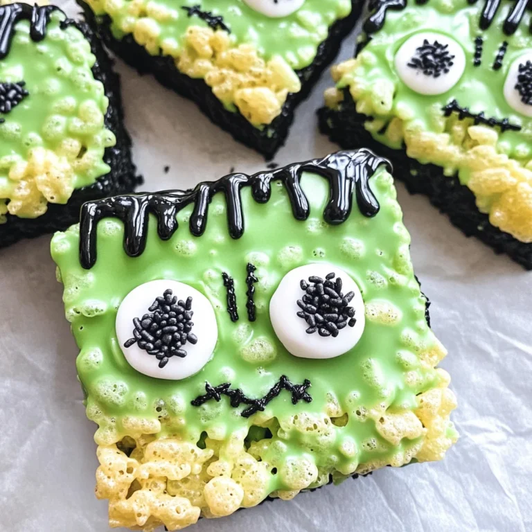 Frankenstein Halloween Rice Krispie Treats