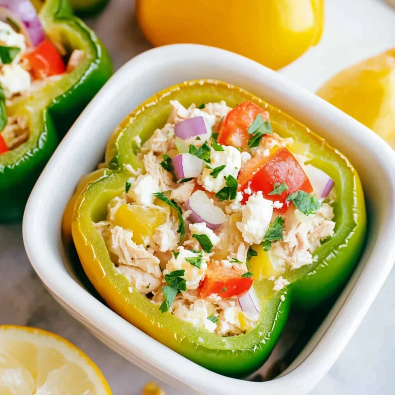 Greek Chicken Stuffed Peppers
