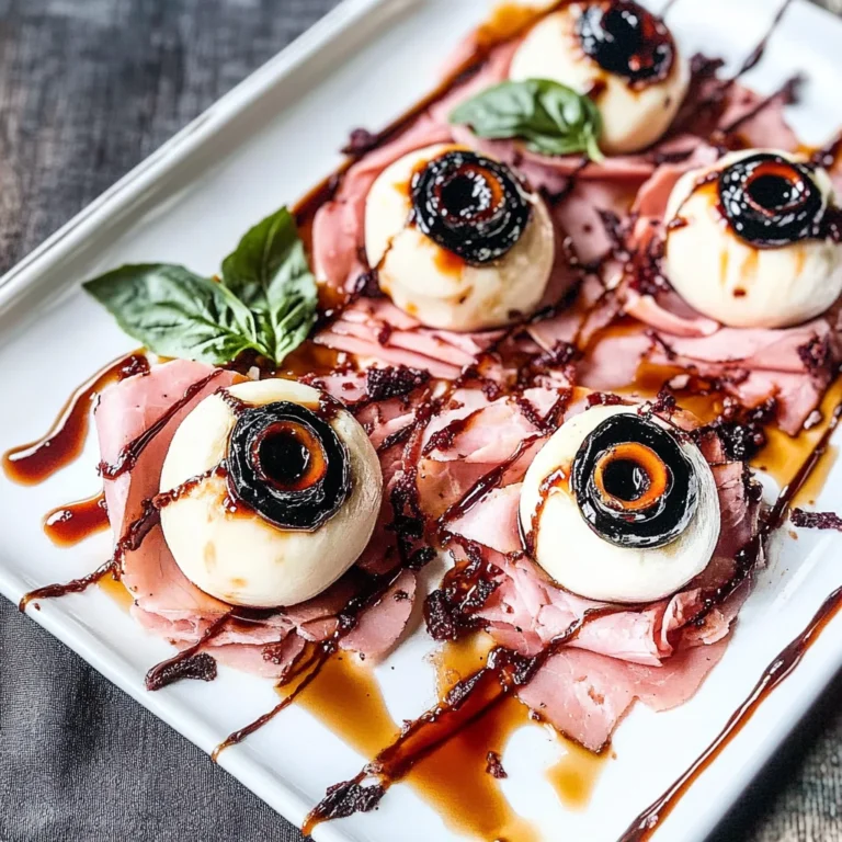 Halloween Antipasto Eyeballs Appetizer