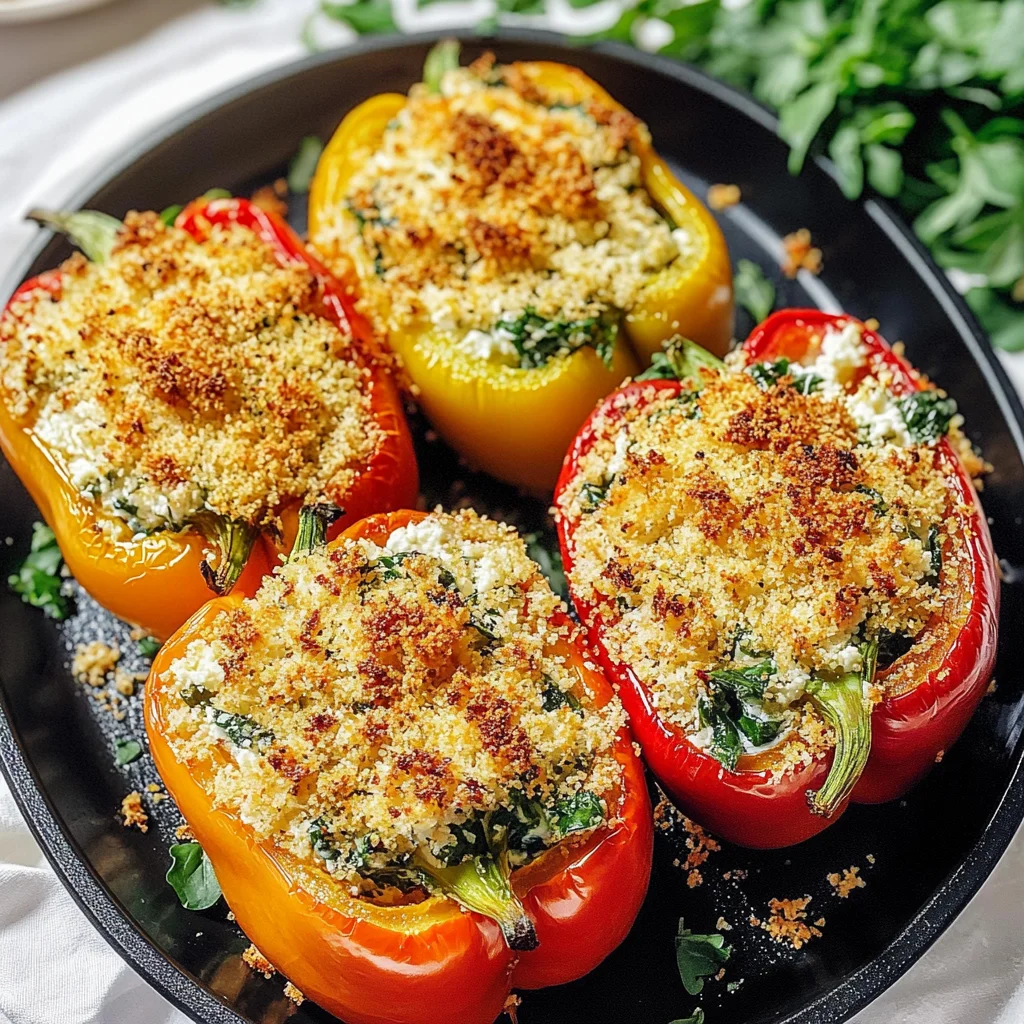 Herby Ricotta Stuffed Peppers