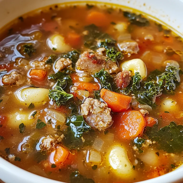 Italian Vegetable Soup with Spicy Sausage