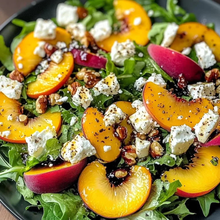 Simple Peach Feta Salad