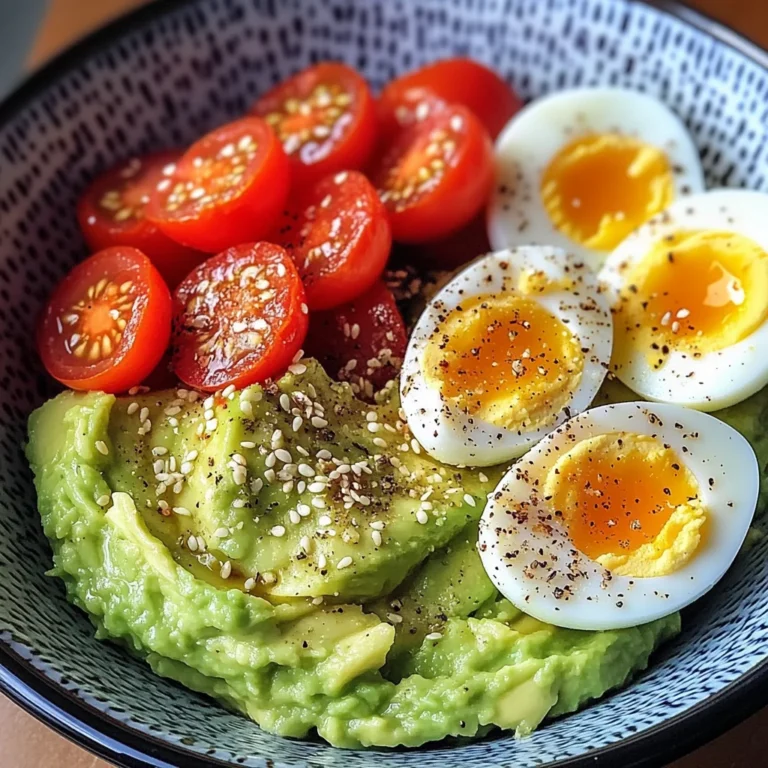 Avocado & Soft-Boiled Egg Bowl with Cherry Tomatoes & Sesame