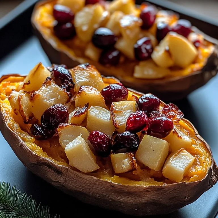 Cranberry Apple Twice-Baked Sweet Potatoes