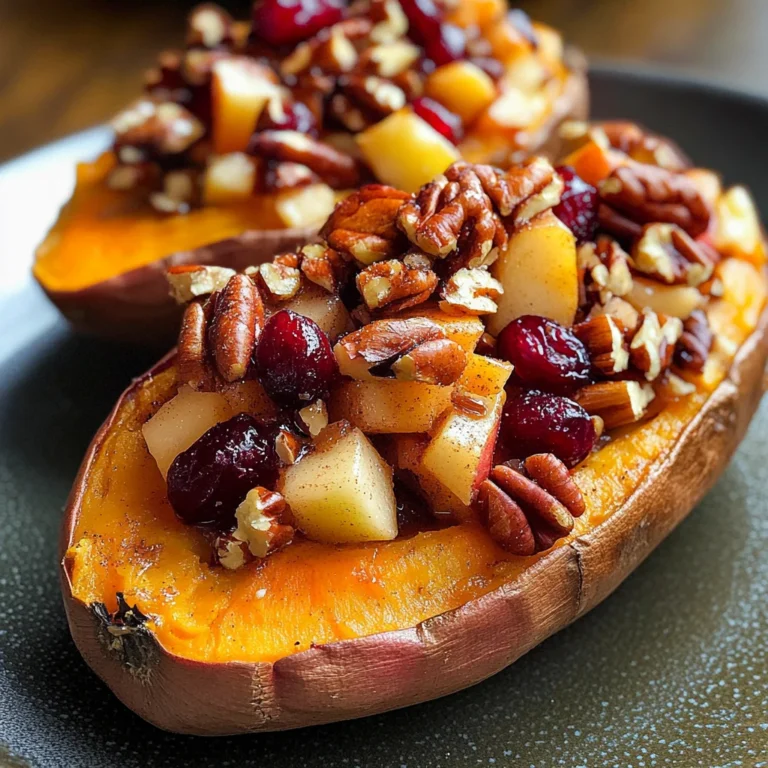Cranberry Apple Twice-Baked Sweet Potatoes Recipe