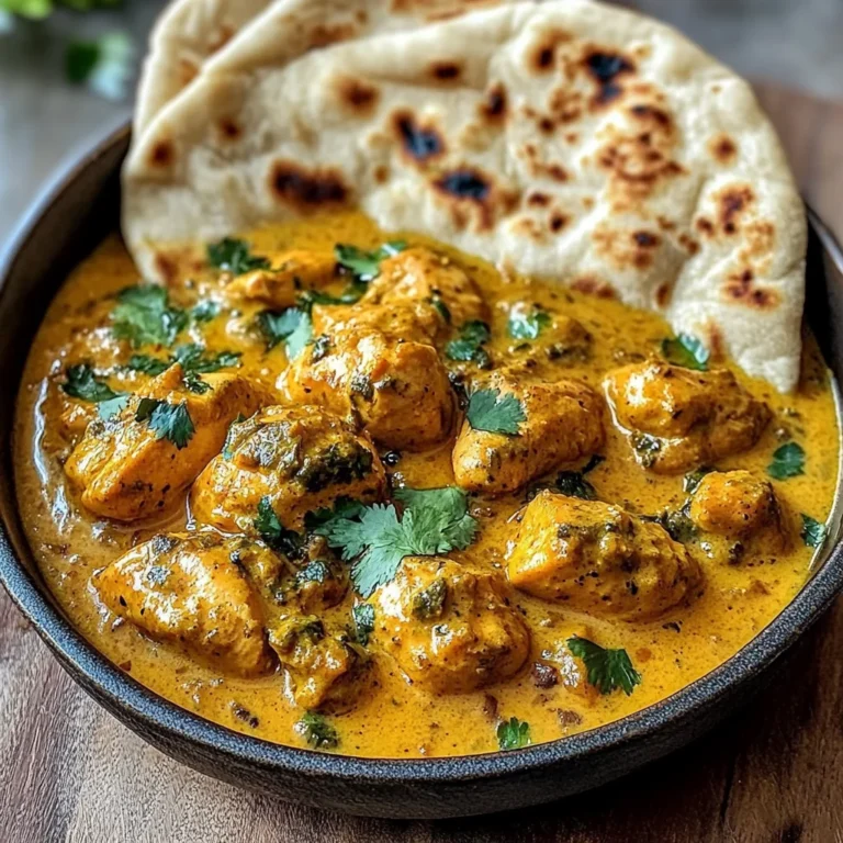 Creamy Coconut Chicken Curry with Naan