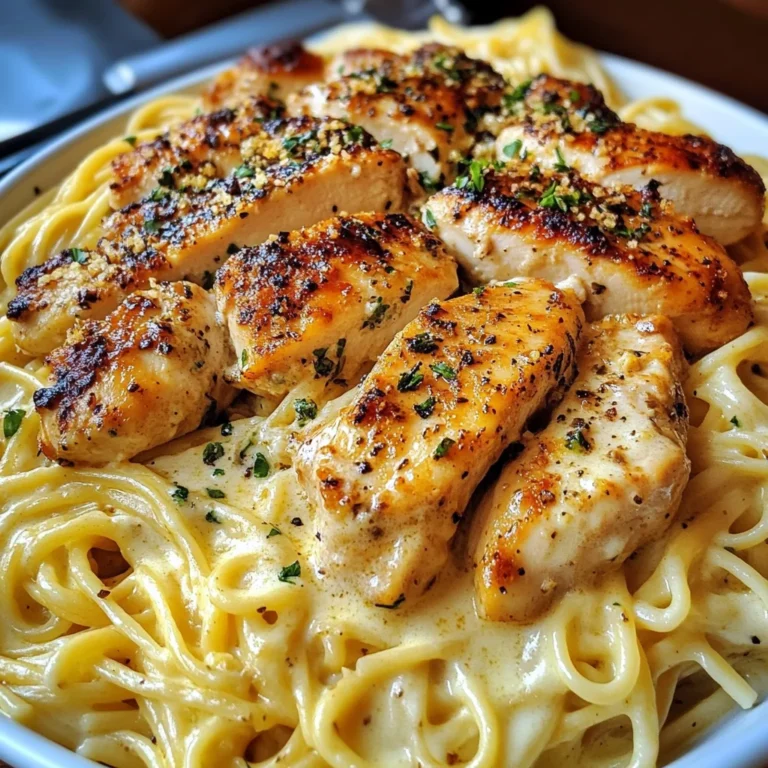 Creamy Garlic Chicken Linguine