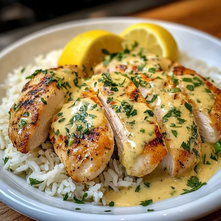 Creamy Lemon Garlic Chicken with Herb Rice