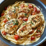 Creamy White Wine Parmesan Chicken Pasta