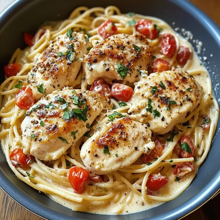 Creamy White Wine Parmesan Chicken Pasta