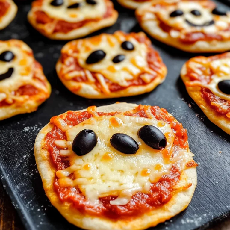 Easy Mini Halloween Pizzas