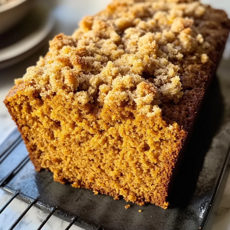 Easy Pumpkin Bread with Crumb Topping
