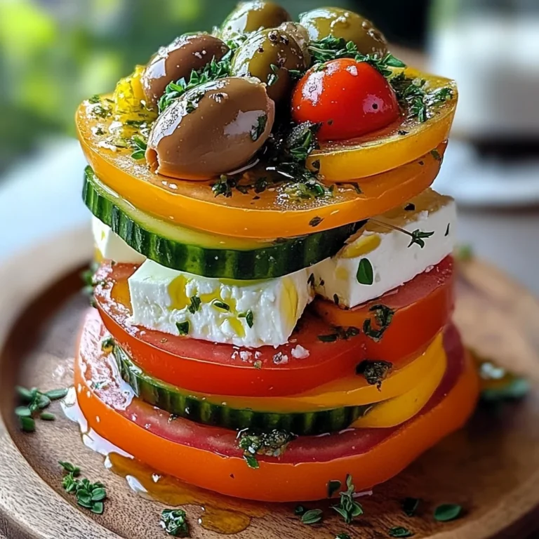 Greek Feta Salad Tower