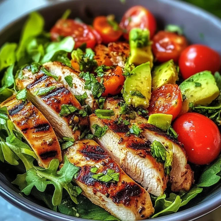 Grilled Chicken and Avocado Salad Bowl