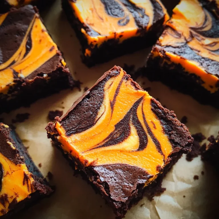 Halloween Cream Cheese Swirl Brownies