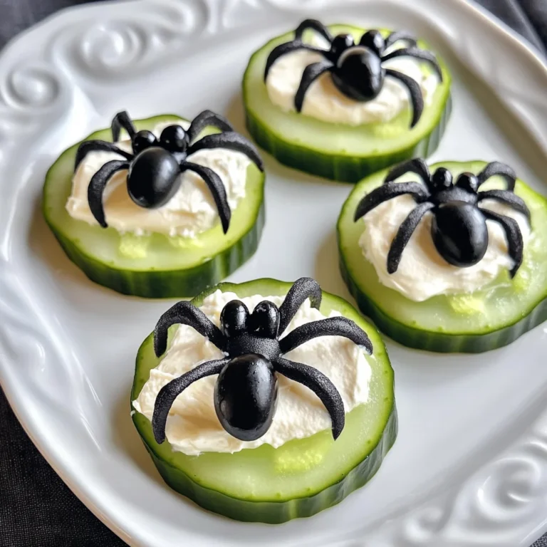 Keto Spider Cucumber Appetizer Bites