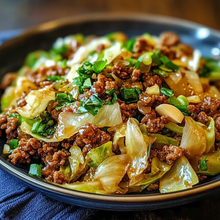Mongolian-Style Ground Beef Stir-Fry with Crispy Cabbage