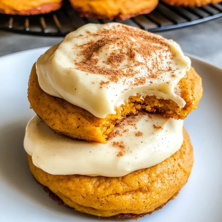 Pumpkin Cookies with Cream Cheese Frosting