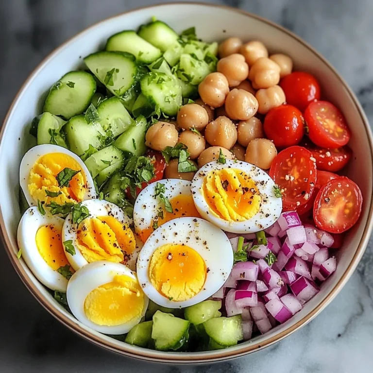 Rainbow Protein Bowl with Eggs & Chickpeas