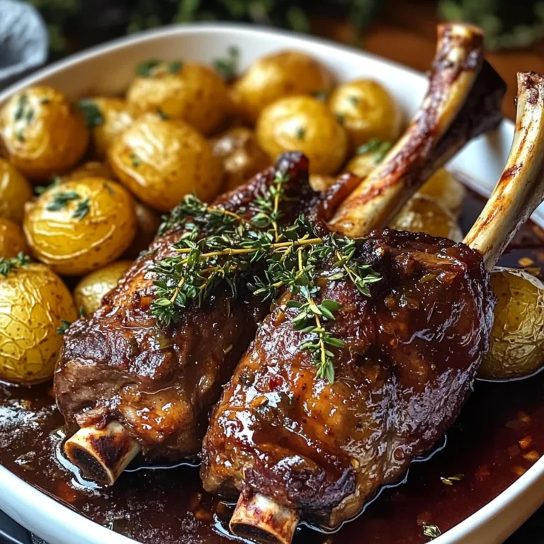 Red Wine & Herb Lamb Shanks with Roasted Potatoes