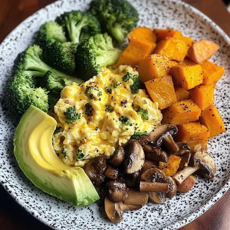 Savory Scramble with Veggie Medley & Sliced Avocado