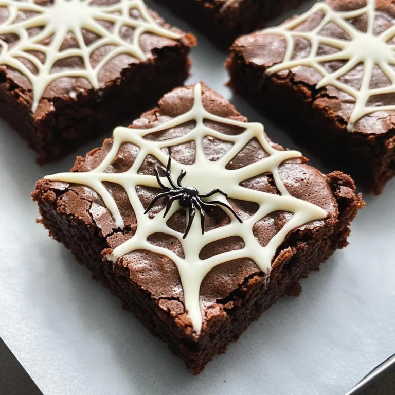Spider Web Brownies