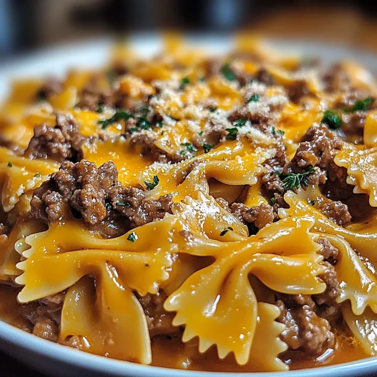Cheesy Beef Bowtie Pasta with Garlic Butter Delights You!