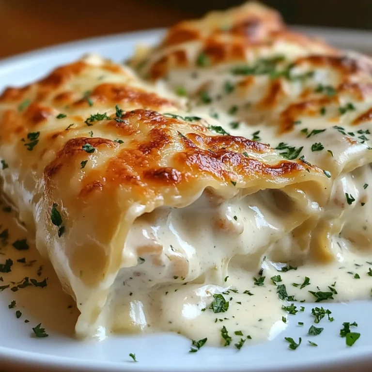Chicken Alfredo Lasagna Rolls