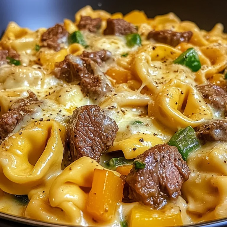 Creamy Beef and Vegetable Tortellini