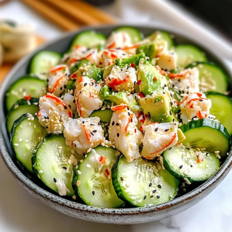 Easy California Roll Cucumber Salad