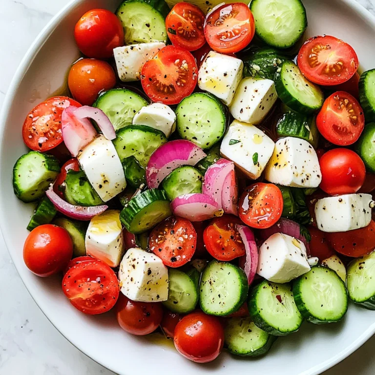 Fresh Cucumber Caprese Salad
