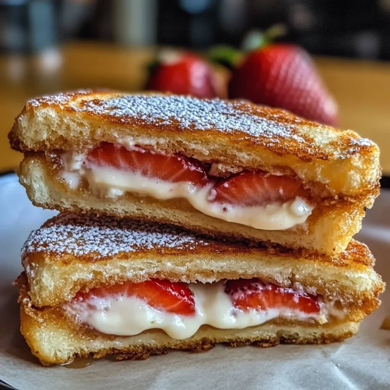 Fried Strawberry Cheesecake Sandwiches