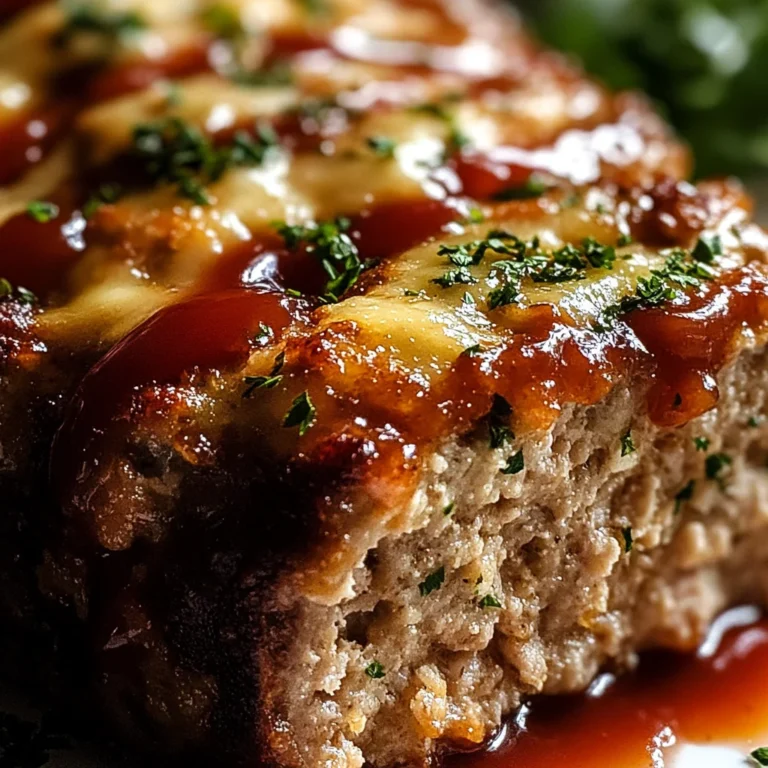 Melt-in-Your-Mouth Garlic Parmesan Chicken Meatloaf