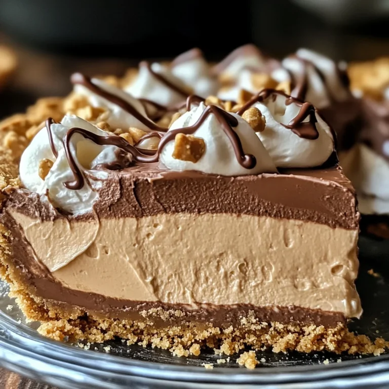 No-Bake Cream Cheese Peanut Butter Pie with Chocolate Whipped Cream